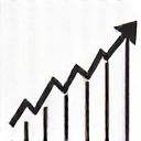 Ikona przedstawiająca wykres postępu, symbolizująca konsultację kontrolną.